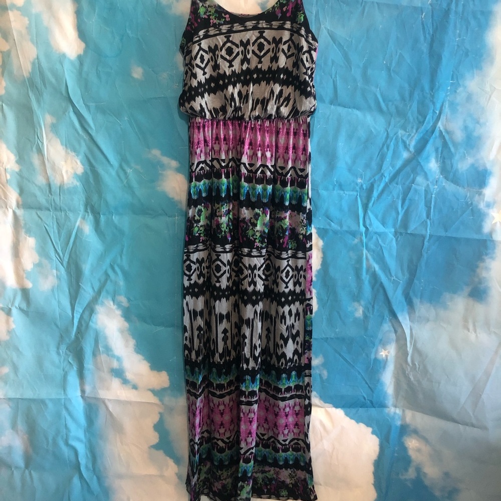 Fun multicolored long summer dress